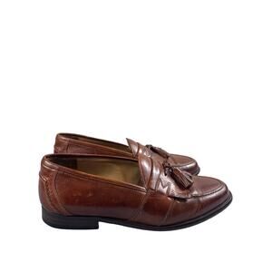 Johnston & Murphy Loafer Shoes Men's Size 9M Brown Leather‎ Tassel Formal Office